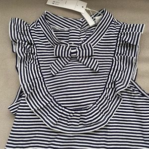 Janie and Jack black and white sleeveless top